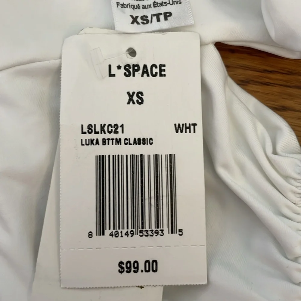 l*space White Luka Bottom Classic‎ NWT Size XS